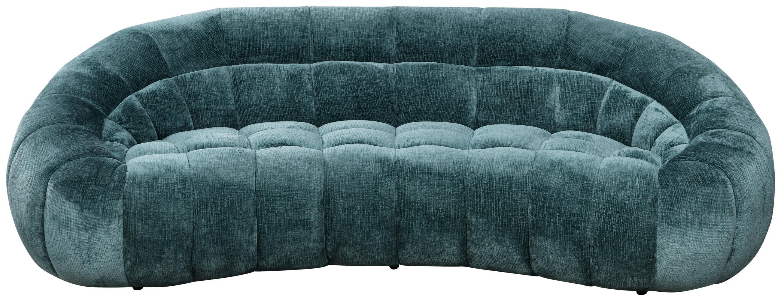 3-SITZER-SOFA Struktur Petrol - Petrol/Schwarz, Design, Kunststoff/Textil (234/79/119cm) - Carryhome