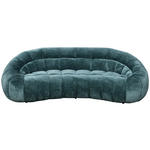 3-SITZER-SOFA Struktur Petrol  - Petrol/Schwarz, Design, Kunststoff/Textil (234/79/119cm) - Carryhome