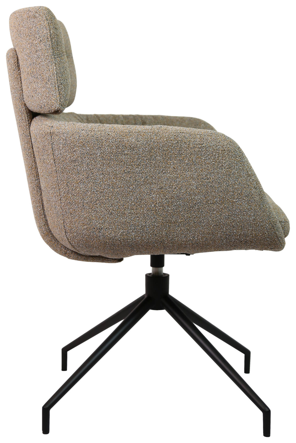 ARMLEHNSTUHL  in Eisen Webstoff  - Schwarz/Grau, Design, Textil/Metall (62/92/65cm) - Dieter Knoll
