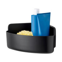 DUSCHKORB - Schwarz, Basics, Kunststoff (20/12/20cm) - Tesa