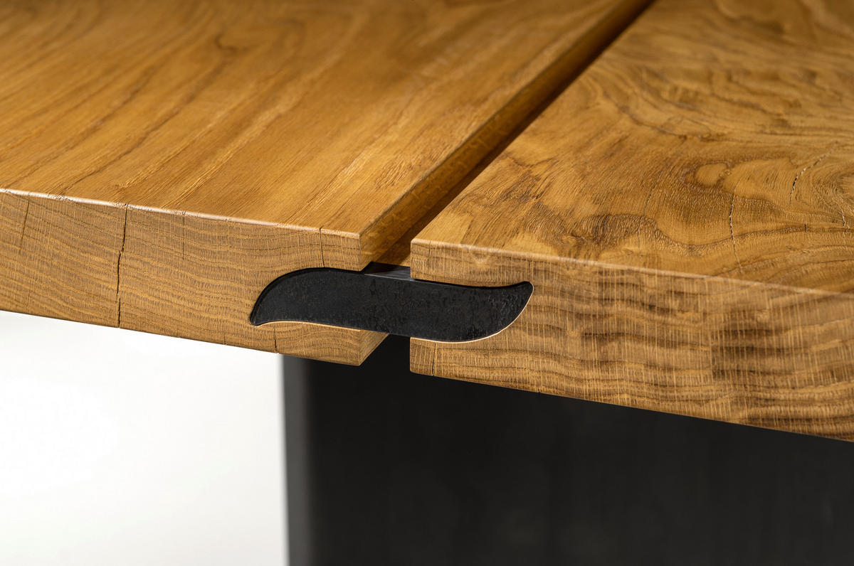 ESSTISCH in Holz, Metall 350/100/75 cm  - Eichefarben/Schwarz, KONVENTIONELL, Holz/Metall (350/100/75cm) - Team 7