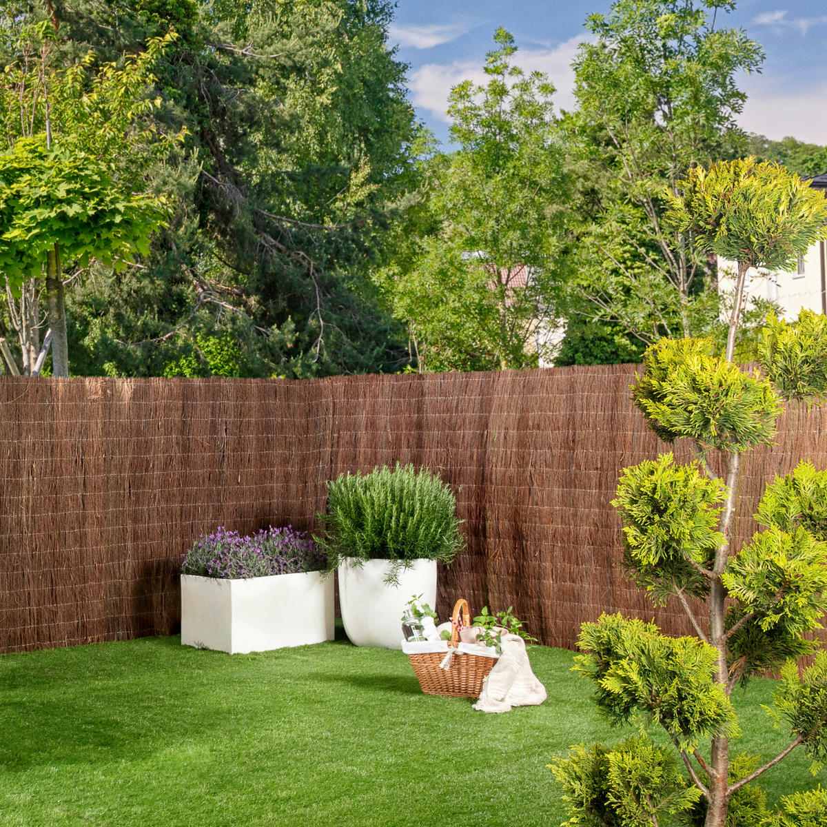 TIENIACA CLONA NA PLOT 300/150 cm  - prírodná farba, Basics, prírodné materiály (300/150cm)
