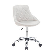 OTOČNÁ ŽIDLE PRO MLÁDEŽ, vzhled kůže, bílá, barvy chromu - bílá/barvy chromu, Konvenční, kov/textil (55/78-90/56cm) - Carryhome