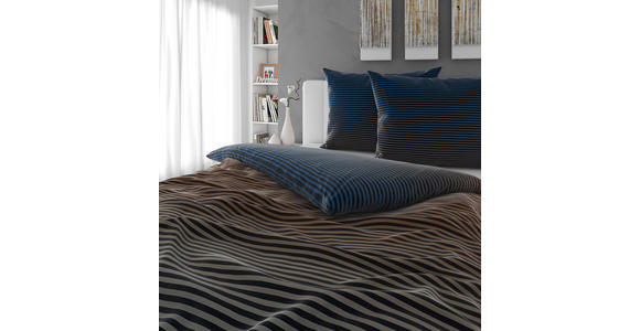 BETTWÄSCHE Satin 200/200 cm  - Blau/Gelb, Textil (200/200cm) - Novel