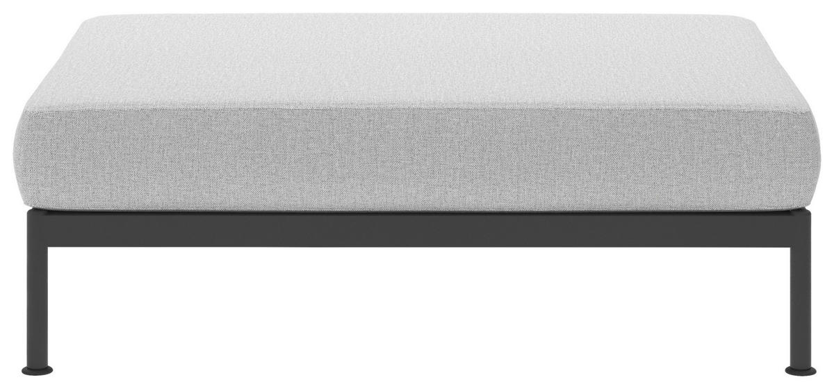 HOCKER beschichtet Anthrazit, Hellgrau  - Anthrazit/Hellgrau, Design, Textil/Metall (123/42/89cm) - Lomoco