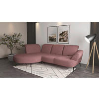 ECKSOFA in Chenille Aubergine  208/313 cm  - Aubergine/Schwarz, MODERN, Textil/Metall (208/313cm) - Sit & More