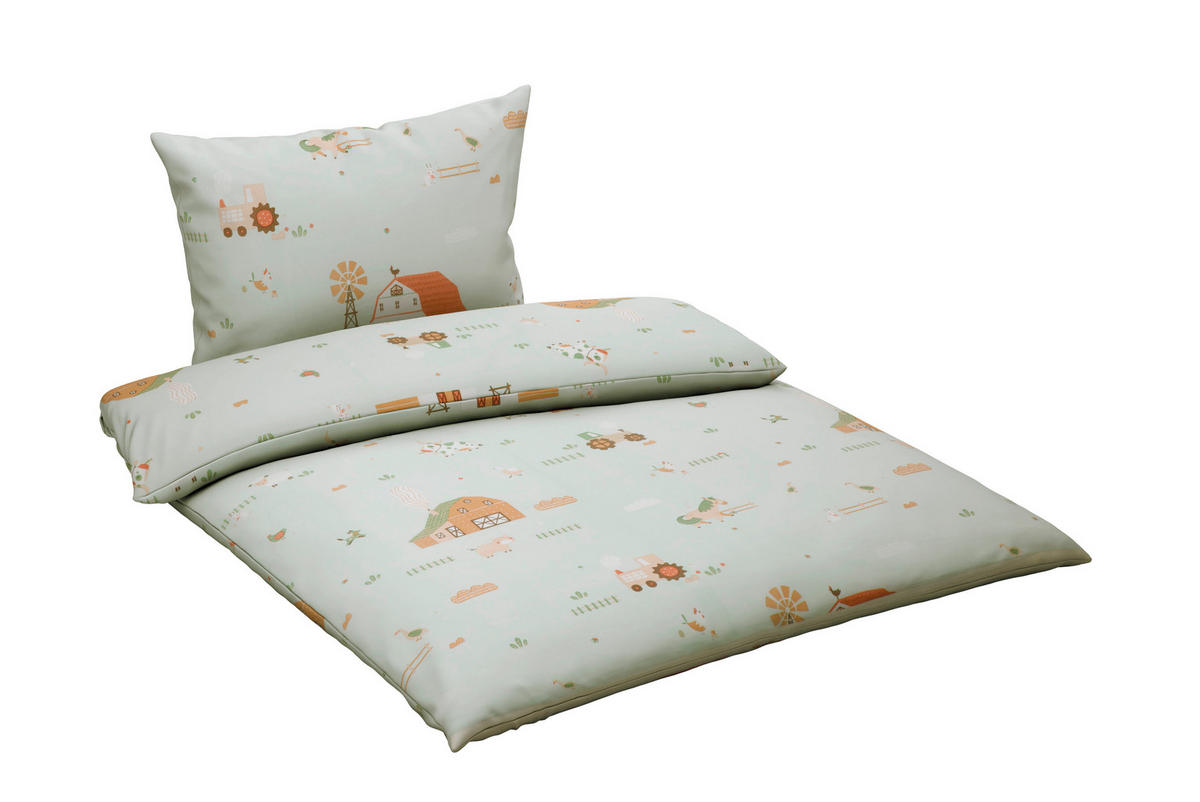 BABYBETTWÄSCHE Webstoff 100/135 cm  - Grün, Basics, Textil (100/135cm) - Avelia