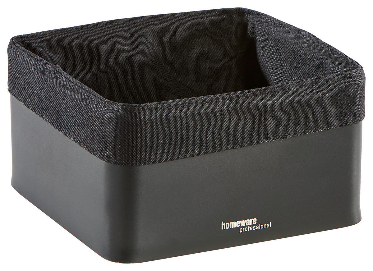 BROTKORB  21,2/21,2/11,5 cm  - Schwarz, Design, Textil/Metall (21,2/21,2/11,5cm) - Homeware Profession.