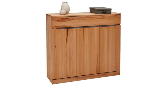 SCHUHSCHRANK - Buchefarben/Grau, Natur, Holz/Metall (120/107/38cm) - Valnatura
