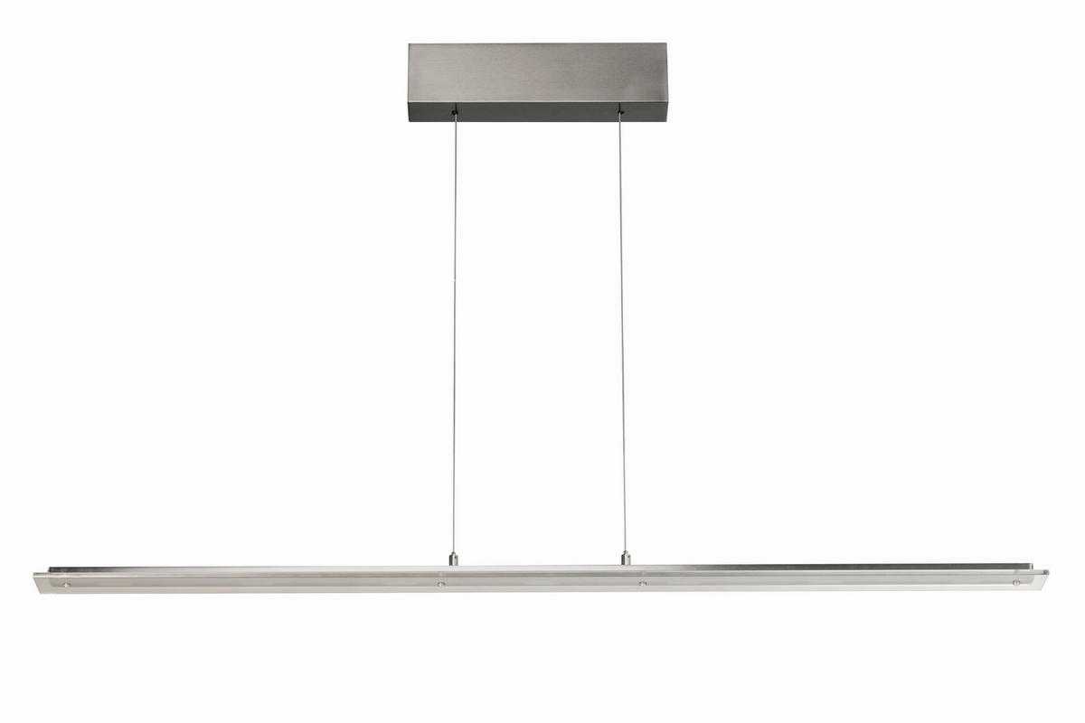 LED-HÄNGELEUCHTE Torvi 135/9/150 cm   - Nickelfarben, Design, Glas/Metall (135/9/150cm) - Fischer & Honsel