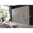 DREHTÜRENSCHRANK in Sahara - Schwarz/Sahara, KONVENTIONELL, Holzwerkstoff/Metall (300/236/58cm) - Hom`in