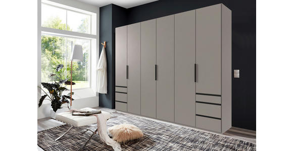 DREHTÜRENSCHRANK in Sahara - Schwarz/Sahara, KONVENTIONELL, Holzwerkstoff/Metall (300/236/58cm) - Hom`in