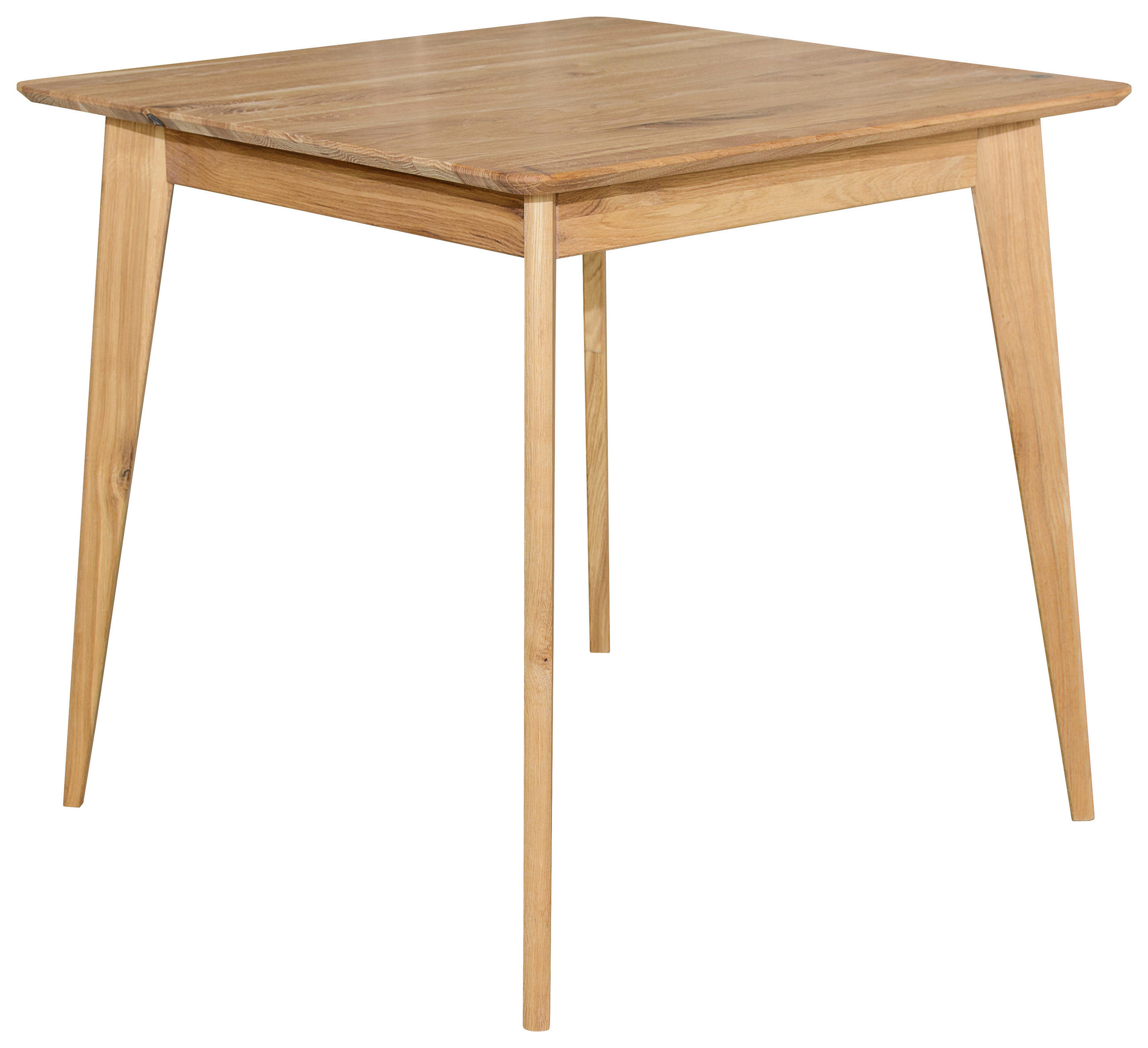 MATBORD 80/80/76 cm massivt trä  trä finns i olika storlekar kvadratisk ekfärgad  - ekfärgad, Design, trä (80/80/76cm) - Carryhome