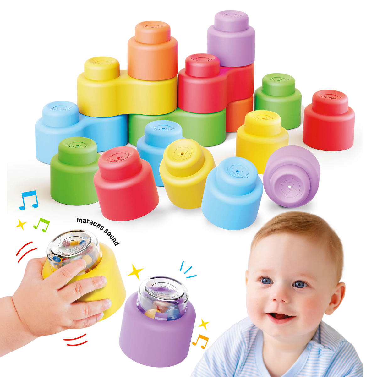 BAUSTEINE  - Multicolor, Basics, Kunststoff (30,5/30,5/7cm)