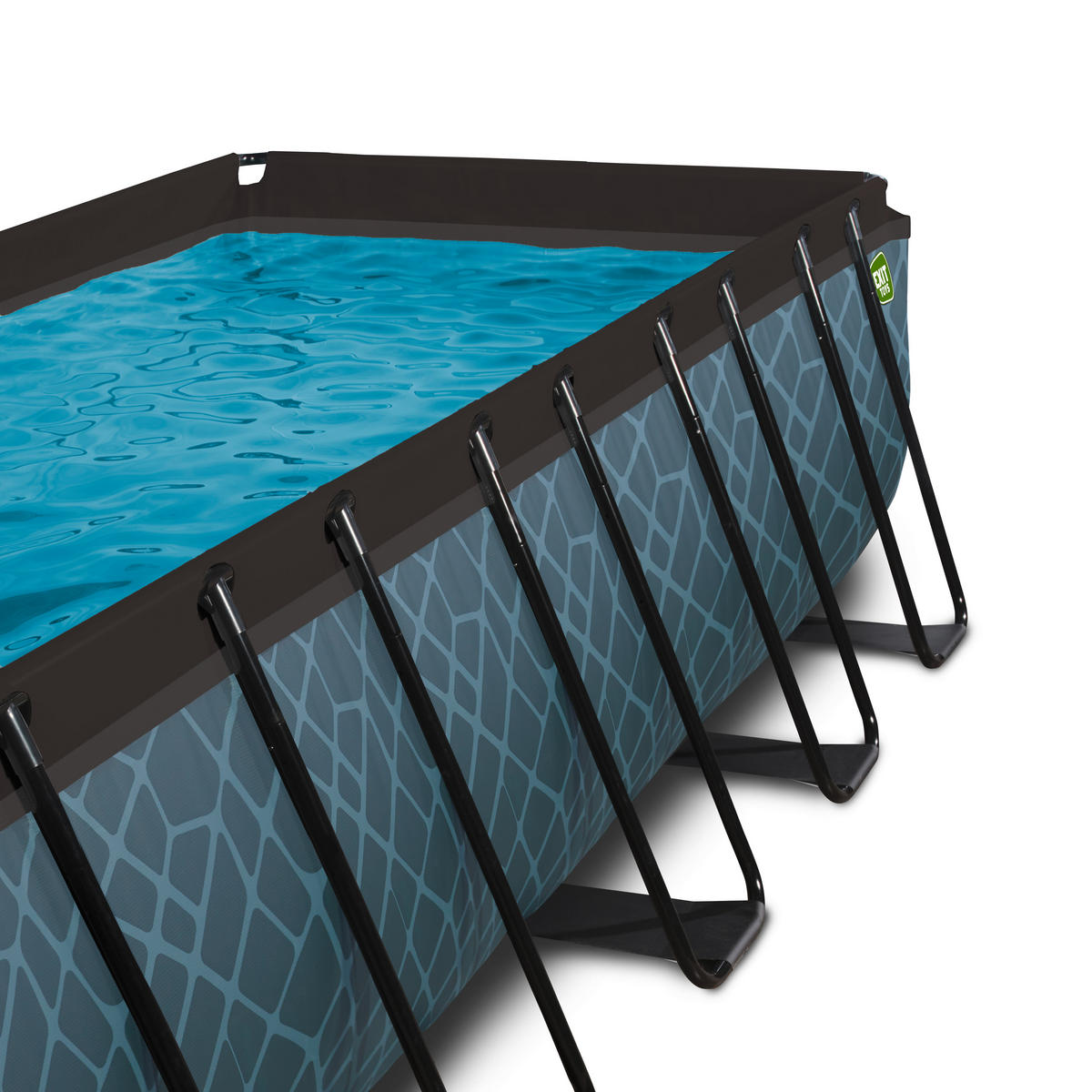 POOL-SET 540/250/100 cm  - Grau, KONVENTIONELL, Kunststoff (540/250/100cm) - EXIT Toys