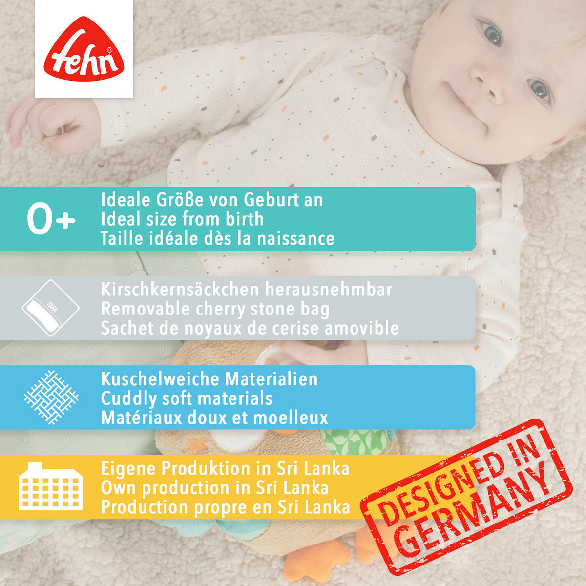 KIRSCHKERNKISSEN Faultier Lazy  - Hellgrau, Basics, Textil (17/17/1cm) - Fehn