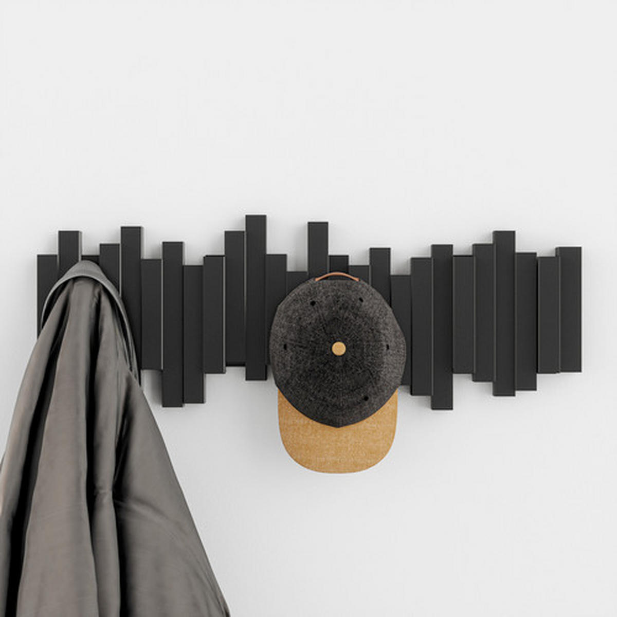 GARDEROBENLEISTE  in Schwarz  - Schwarz, Design, Kunststoff (49/18/3cm) - Umbra