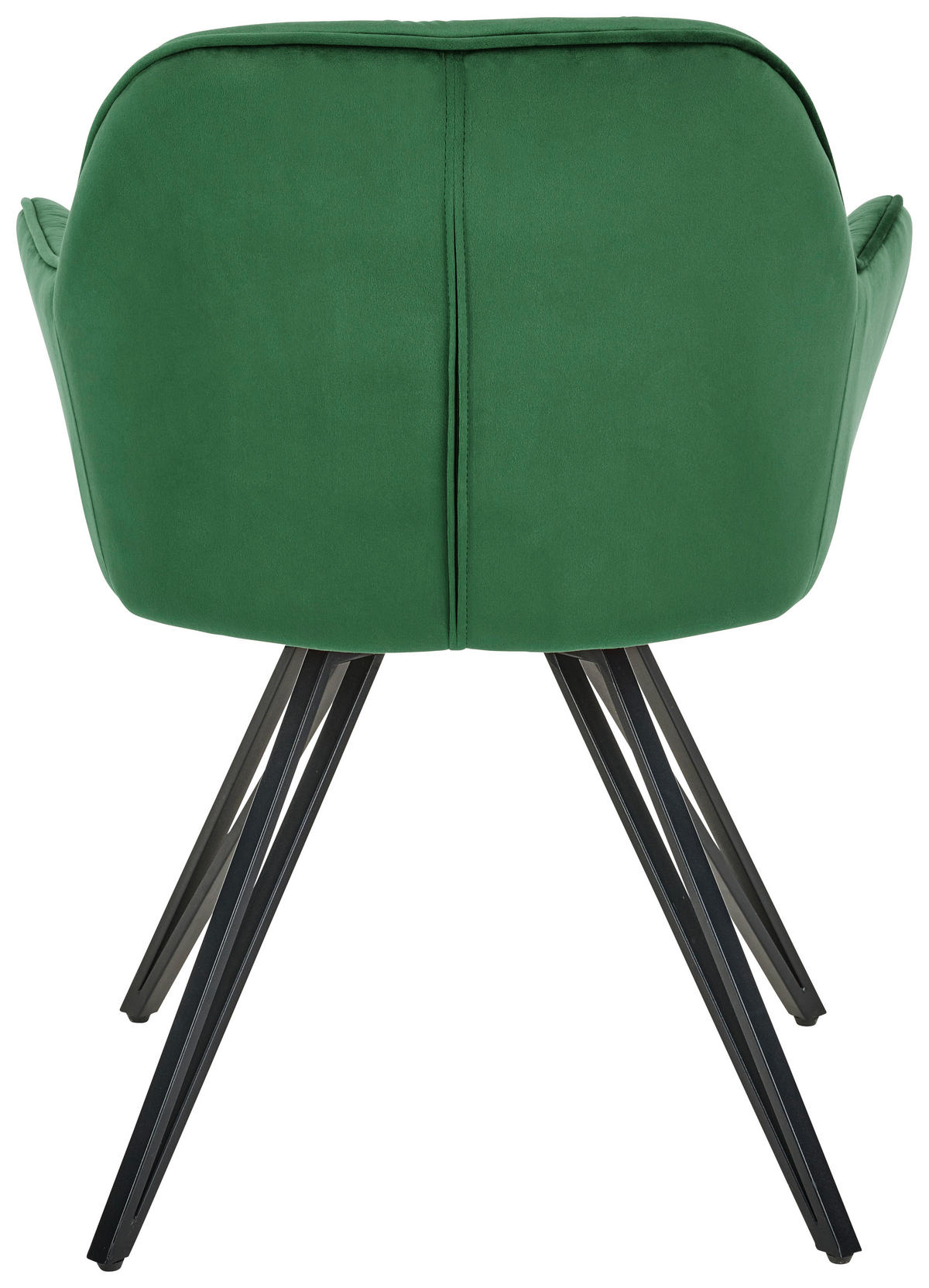 ARMLEHNSTUHL  in Eisen Samt  - Dunkelgrün/Schwarz, LIFESTYLE, Holz/Textil (61/82/62cm) - Livetastic