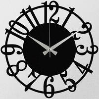WANDUHR Schwarz 48/48/0,12 cm  - Schwarz, LIFESTYLE, Metall (48/48/0,12cm)