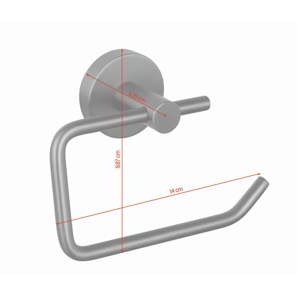 Thumbnail - Tesa Toilettenpapierhalter Moon, Graphit, Metall, 14x5.25x9.87 cm, Badezimmer, WC Ausstattung, Toilettenpapierhalter