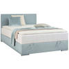 BOXBETT 90/200 cm  in Hellblau  - Chromfarben/Hellblau, KONVENTIONELL, Kunststoff/Textil (90/200cm) - Boxxx