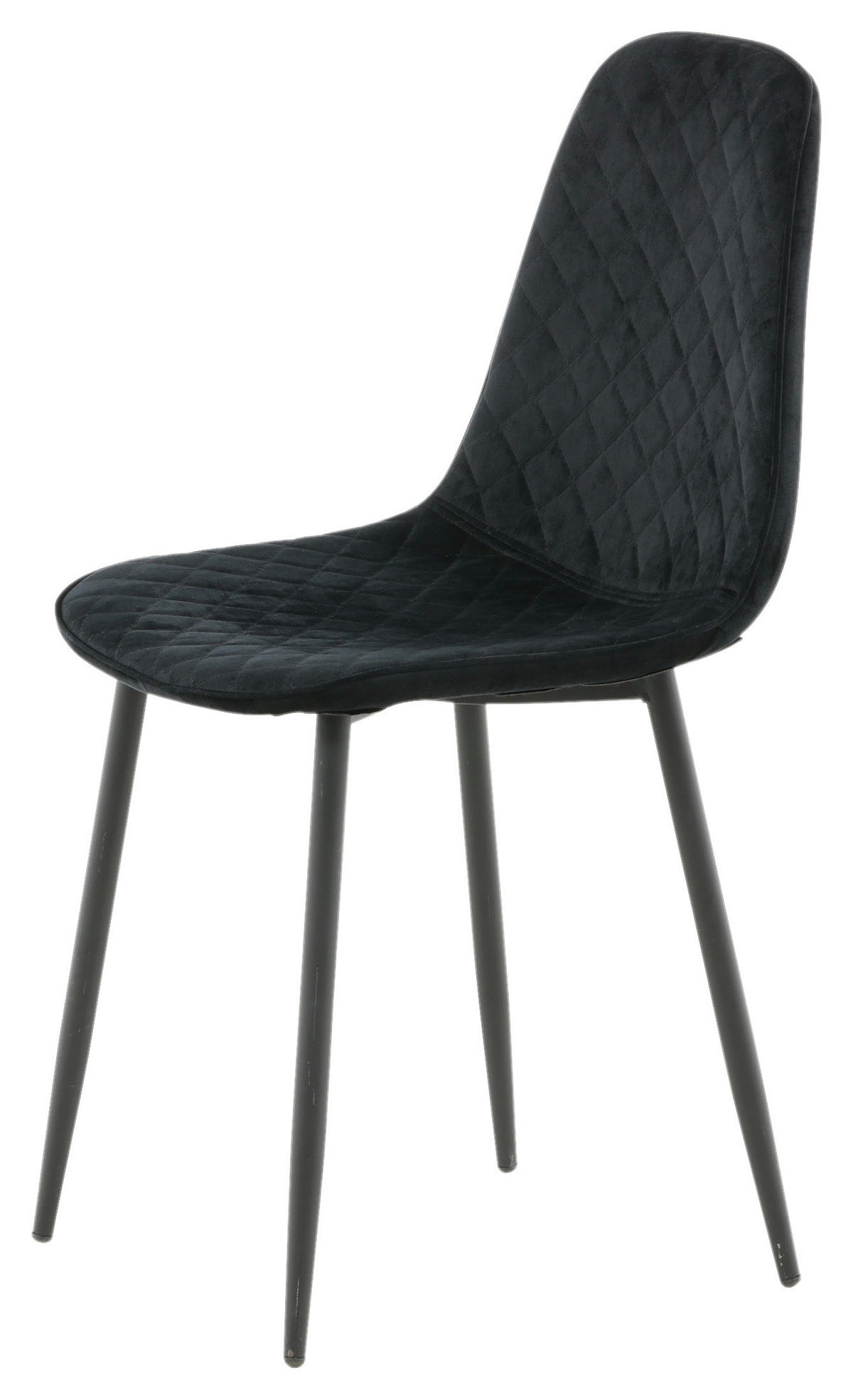 STOLSET 2 styck stål sammet  - svart, Design, metall/textil (44/86/52cm) - Livetastic