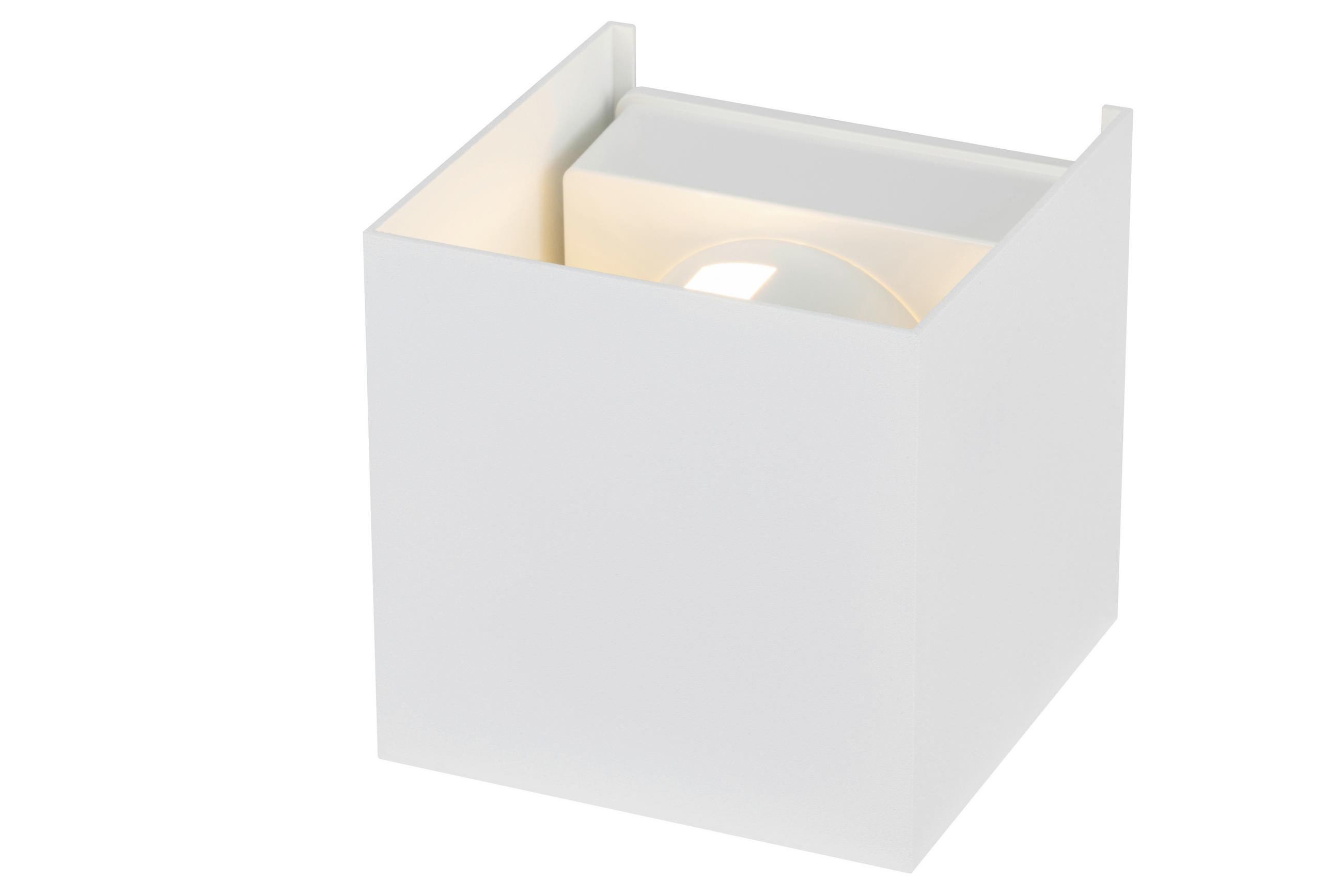 LED VÄGGLAMPA Atlas 10/10/10 cm   - vit, Basics, metall/plast (10/10/10cm) - Novel