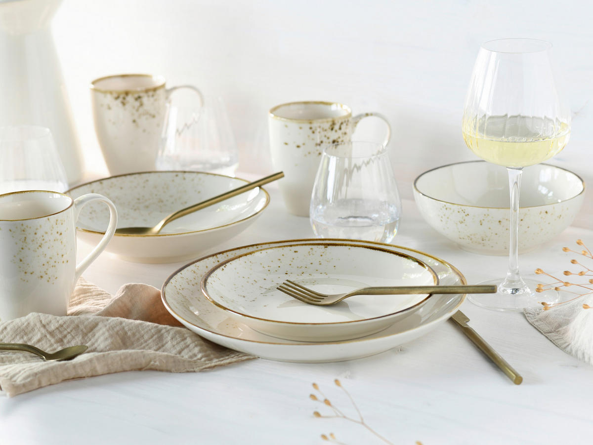 KOMPLETT SERVIS Nature Collection 20 delar  - cremefärgad, Basics, keramik - Creatable