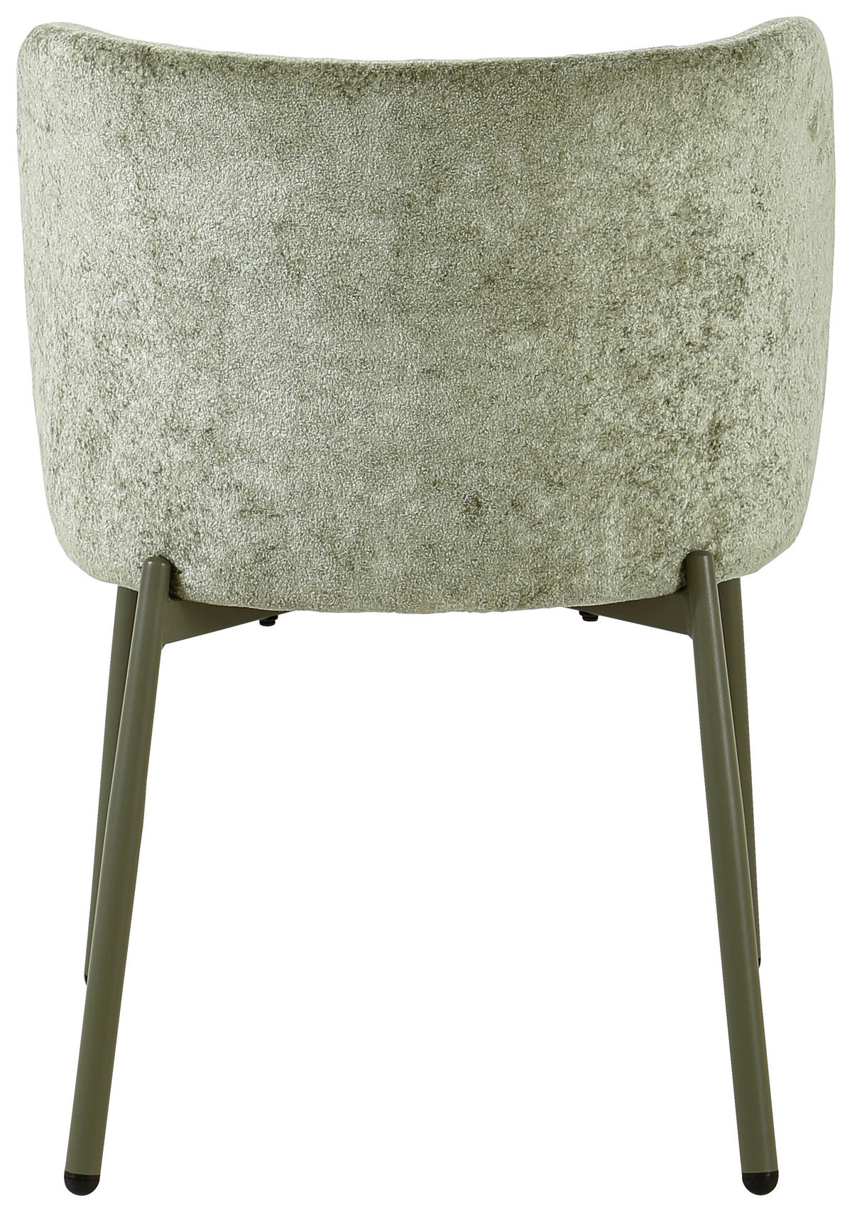STUHL Chenille Grün  - Grün, Design, Textil/Metall (56,5/77/57cm) - Stylife