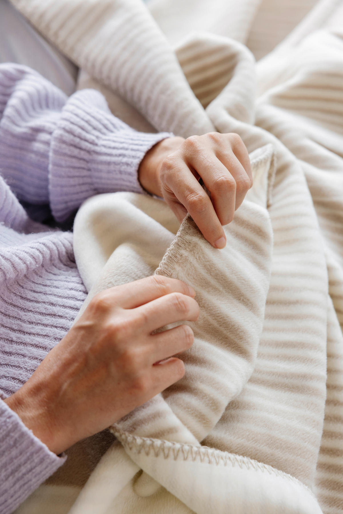 WOHNDECKE 150/200 cm  - Beige/Weiß, KONVENTIONELL, Textil (150/200cm) - Novel