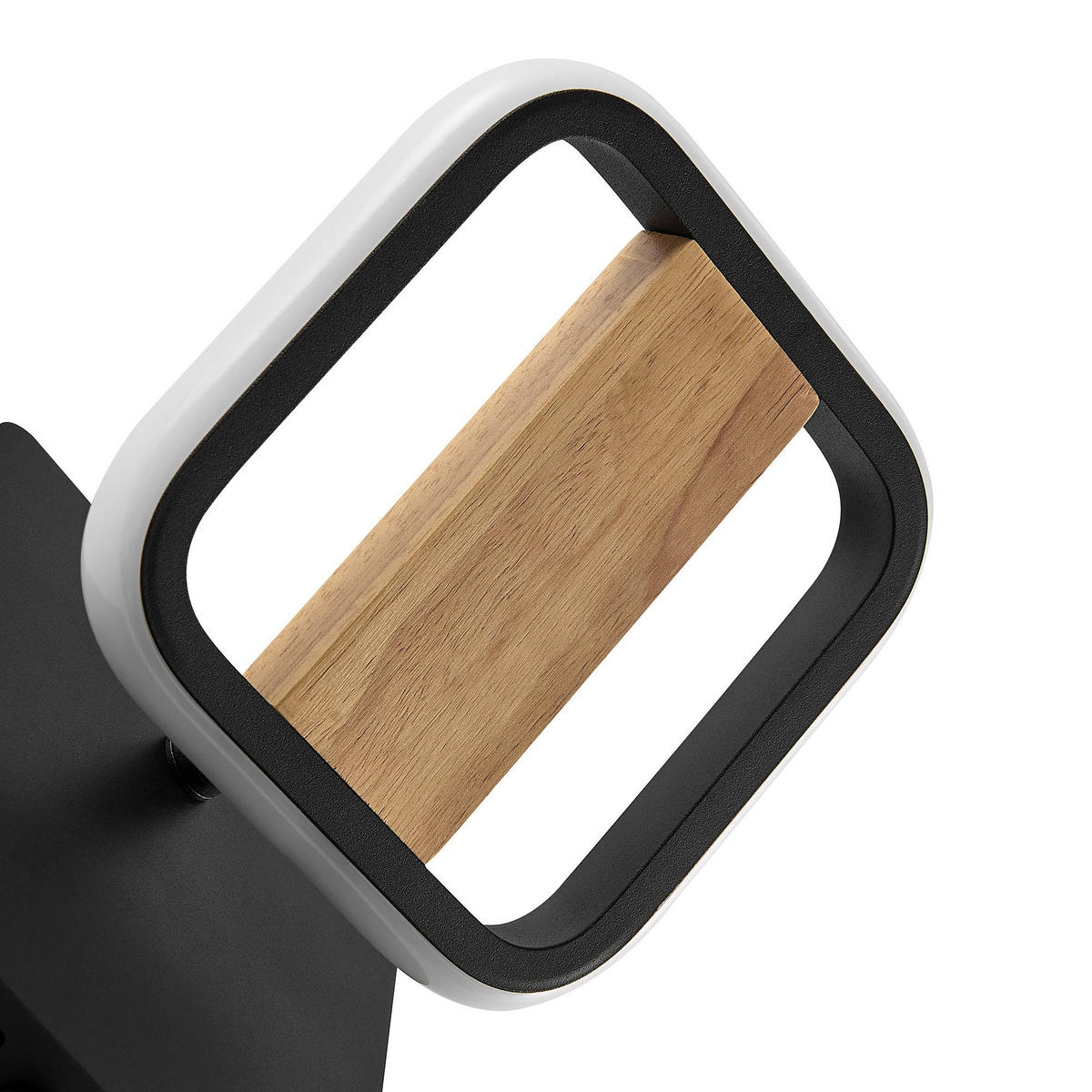 LED-STRAHLER Miriam 14/13,5/9,5 cm   - Eschefarben/Schwarz, Design, Holz/Kunststoff (14/13,5/9,5cm) - Novel