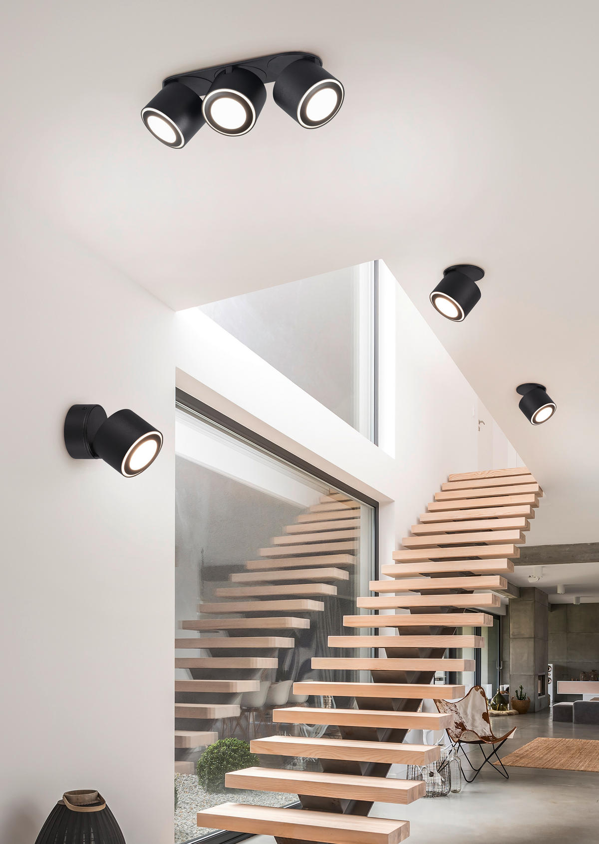 LED-STRAHLER 27,3/8,7/10,6 cm   - Schwarz, Design, Metall (27,3/8,7/10,6cm)