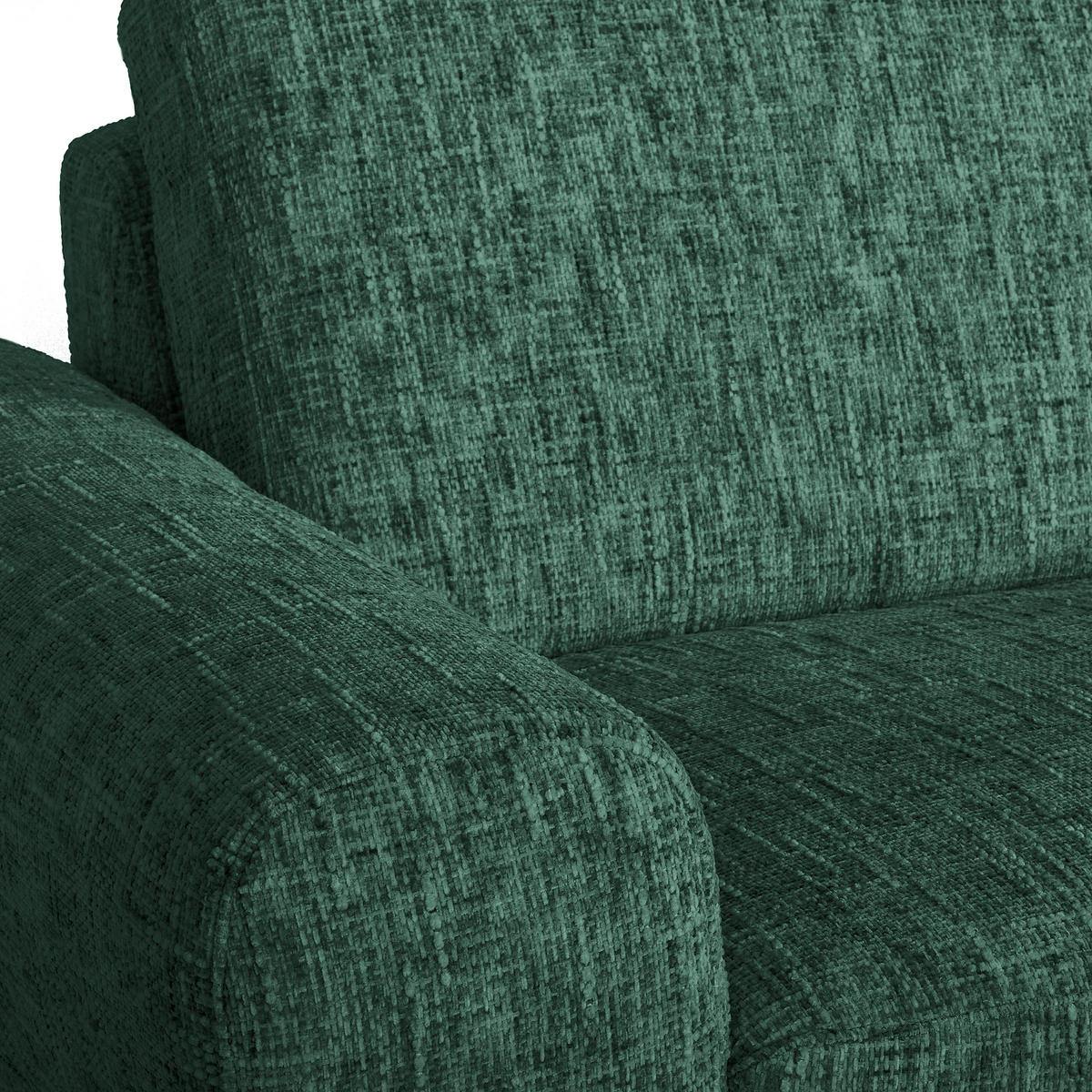 ECKSOFA  Webstoff Grün  - Chromfarben/Grün, Design, Textil/Metall (273/250cm) - Livetastic