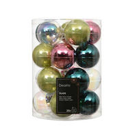 JULGRANSKULOR SET 6/6/6 cm 20 delar  - multicolor, Lifestyle, glas (6/6/6cm)