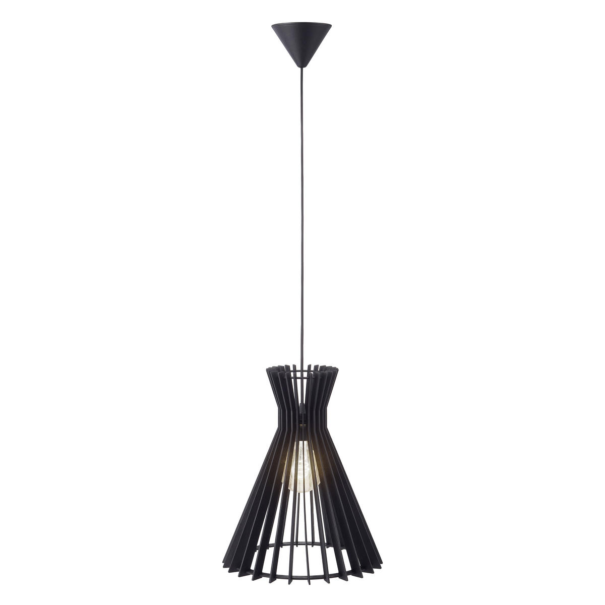 ZÁVĚSNÉ SVÍTIDLO, 34/41 cm  - černá, Natur, dřevo (34/41cm) - Nordlux