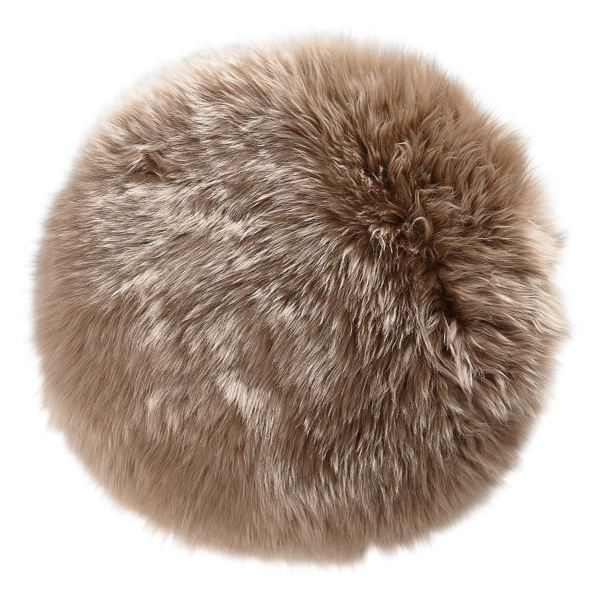 SITZKISSEN 34 cm  - Taupe, KONVENTIONELL, Textil/Fell (34cm) - Esposa