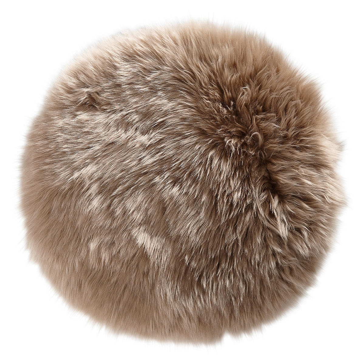 SITZKISSEN 34 cm  - Taupe, KONVENTIONELL, Textil/Fell (34cm) - Esposa