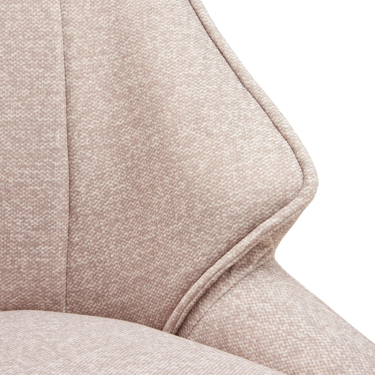 STUHL  in Eisen Samt  - Beige/Schwarz, Lifestyle, Textil/Metall (55/87/61cm) - MID.YOU