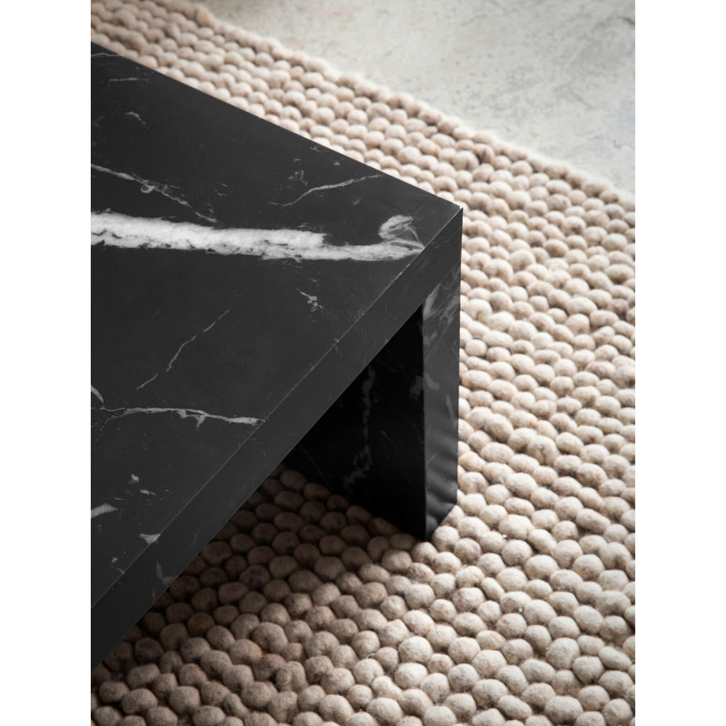 Thumbnail - Livetastic Couchtisch, Schwarz, Holzwerkstoff, Marmoroptik, rechteckig, Wange, 55x35x110 cm, einfacher Aufbau, Wohnzimme...