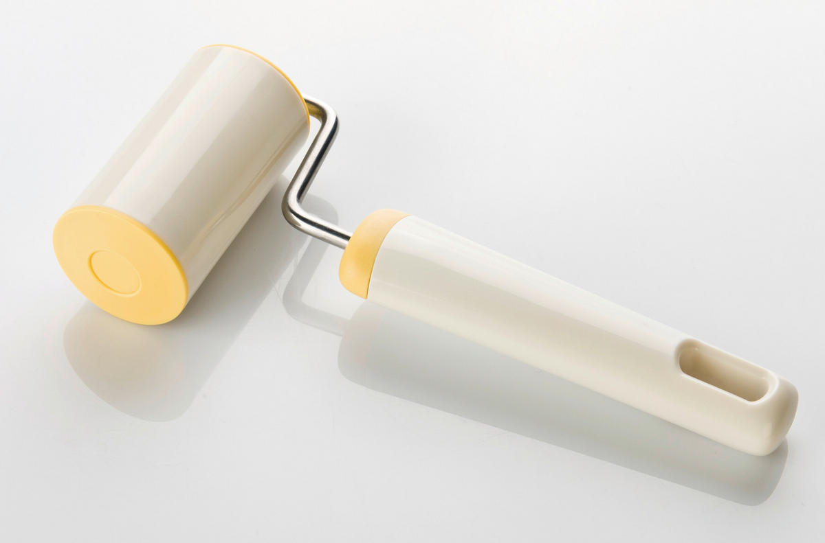 VÁLEČEK NA TĚSTO - bílá/žlutá, Basics, plast (22,8/8/3,8cm) - Tescoma