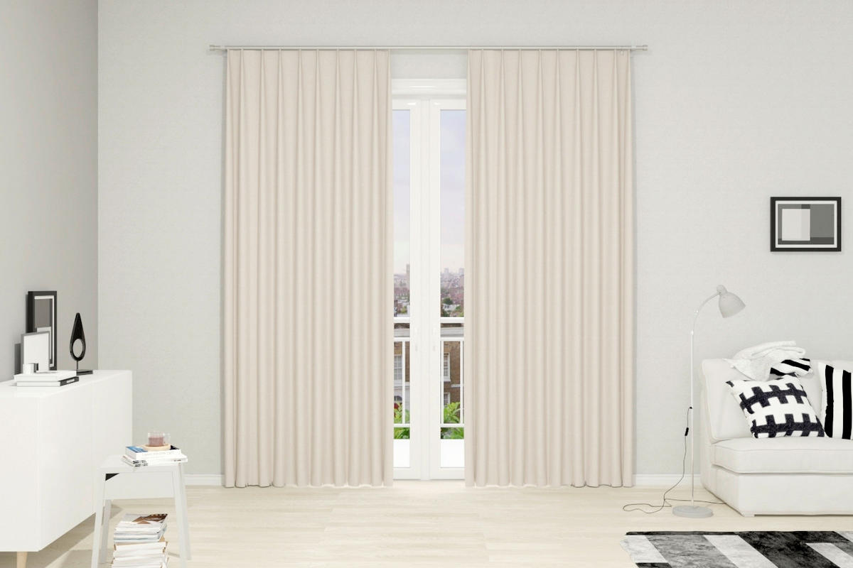 VERDUNKELUNGSVORHANG Verdunkelung  - Weiss, Basics, Textil (140/260cm)