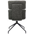 STUHL  in Eisen Webstoff Metall, Textil  - Dunkelgrau/Schwarz, Design, Textil/Metall (50/92/64,5cm) - Dieter Knoll