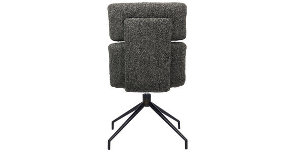 STUHL  in Eisen Webstoff Metall, Textil  - Dunkelgrau/Schwarz, Design, Textil/Metall (50/92/64,5cm) - Dieter Knoll