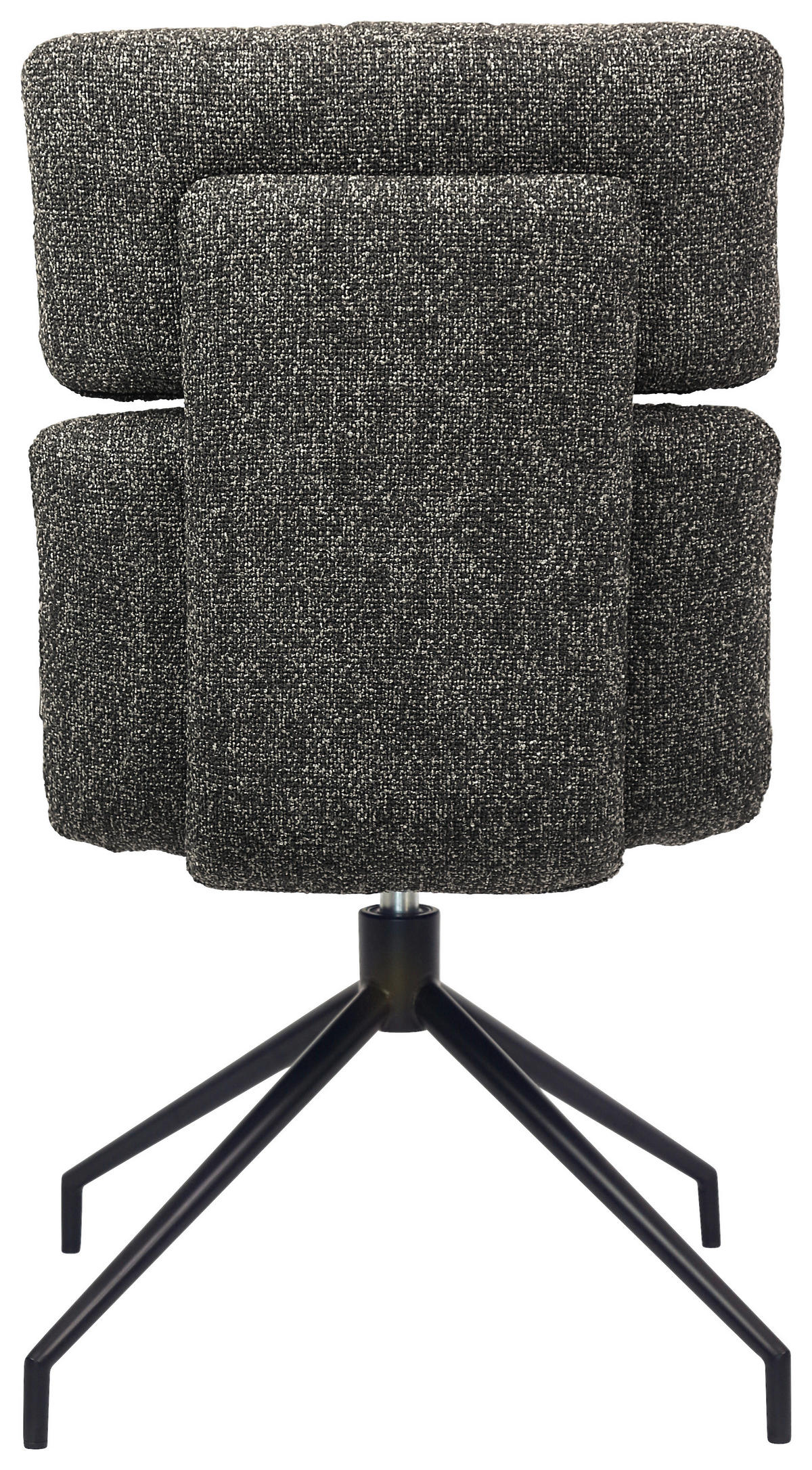 STUHL Eisen Webstoff  - Dunkelgrau/Schwarz, Design, Textil/Metall (50/92/64,5cm) - Dieter Knoll