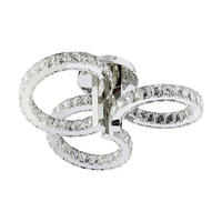 LED MENNYEZETI LÁMPA - nemesacélszínű, Basics, üveg/fém (62cm)