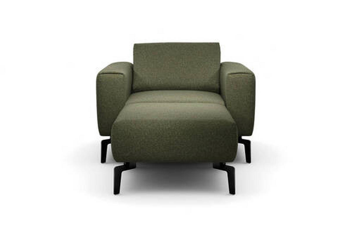 SESSELSET Chenille    - Waldgrün/Schwarz, Design, Textil/Metall (110/85/86-94cm) - SENSOO
