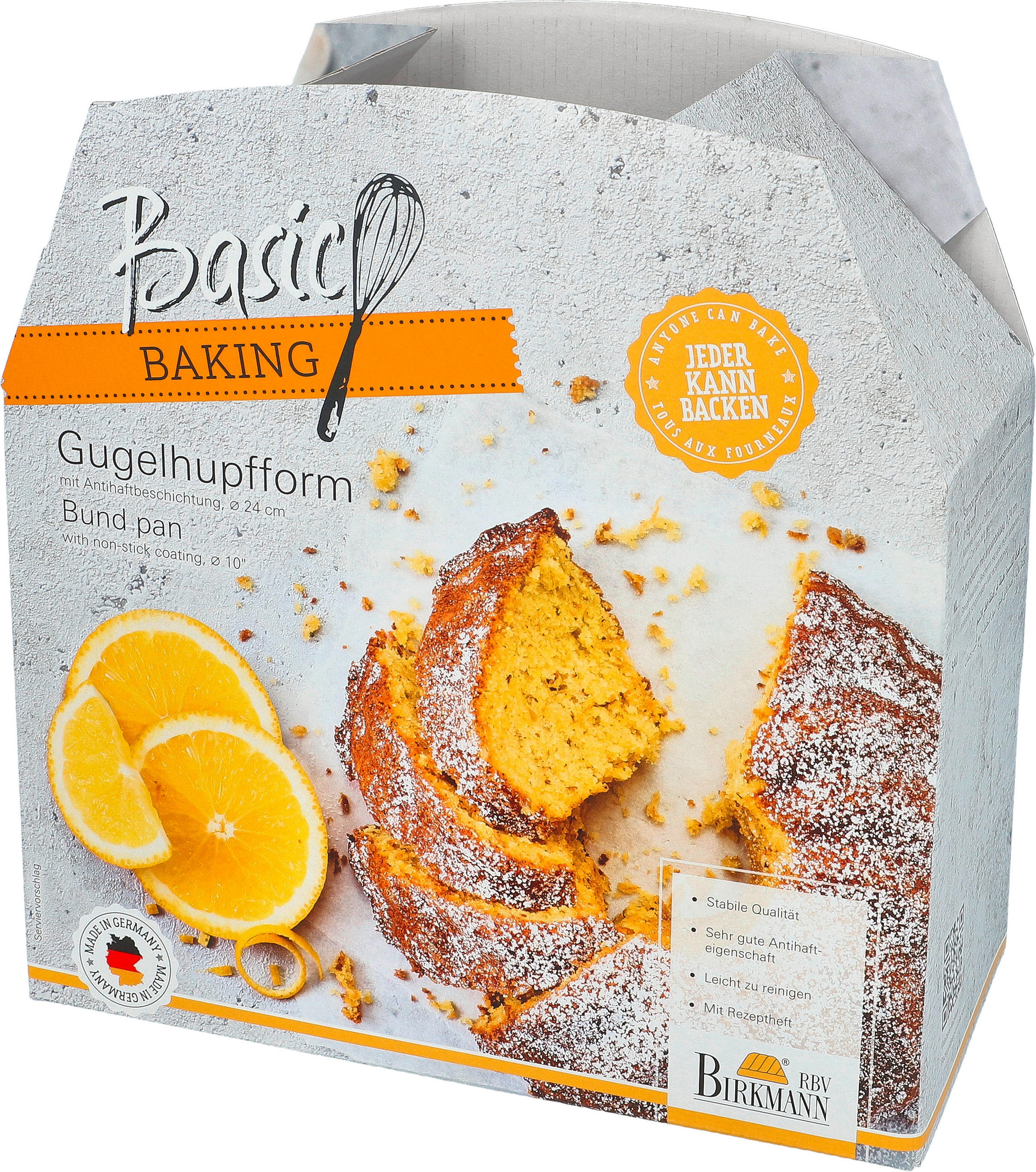 GUGELHUPFFORM  - Silberfarben, KONVENTIONELL, Metall (24/12,5/24cm) - Birkmann