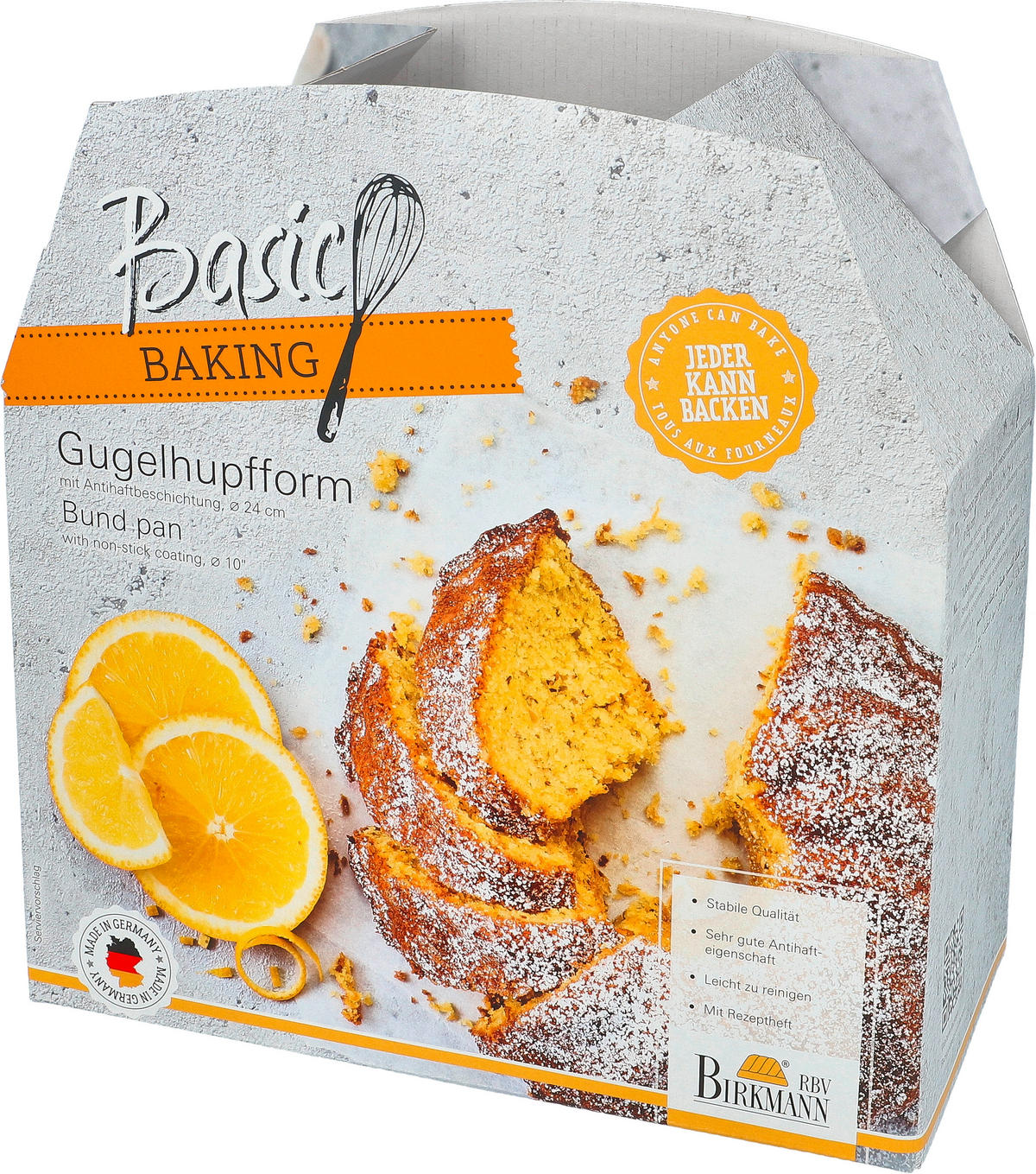 GUGELHUPFFORM  - Silberfarben, KONVENTIONELL, Metall (24/12,5/24cm) - Birkmann