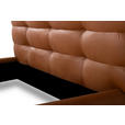 POLSTERBETT 180/200 cm,  in Cognac, gepolstertes Kopfteil,  - Cognac/Schwarz, Design, Leder/Metall (180/200cm) - Esposa