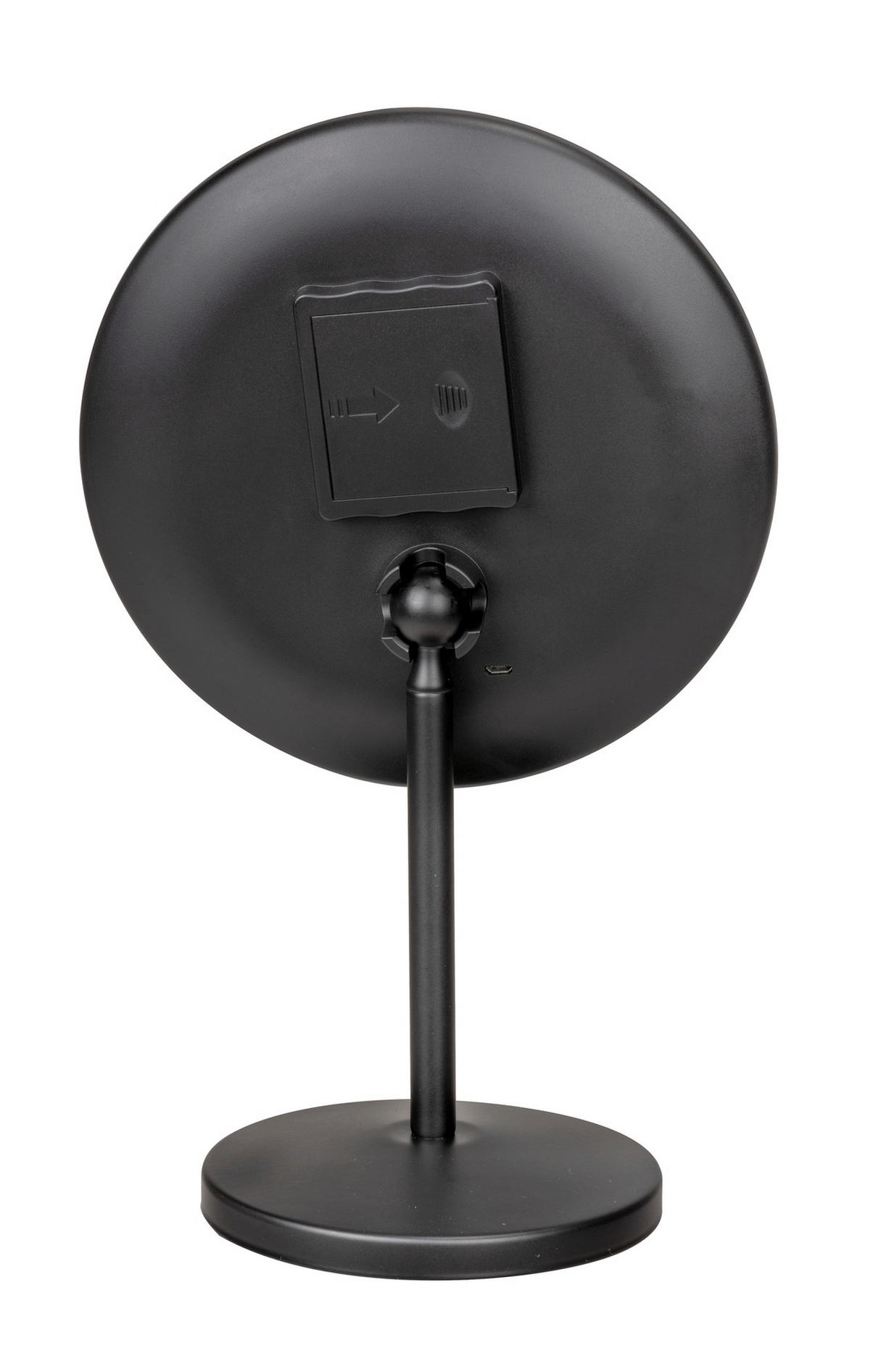 SCHMINKSPIEGEL 20/34/13,5 cm  - Schwarz, Basics, Glas/Kunststoff (20/34/13,5cm) - Wenko